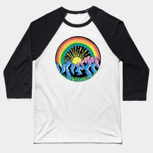 Painted Sunrise Baseball T-Shirt